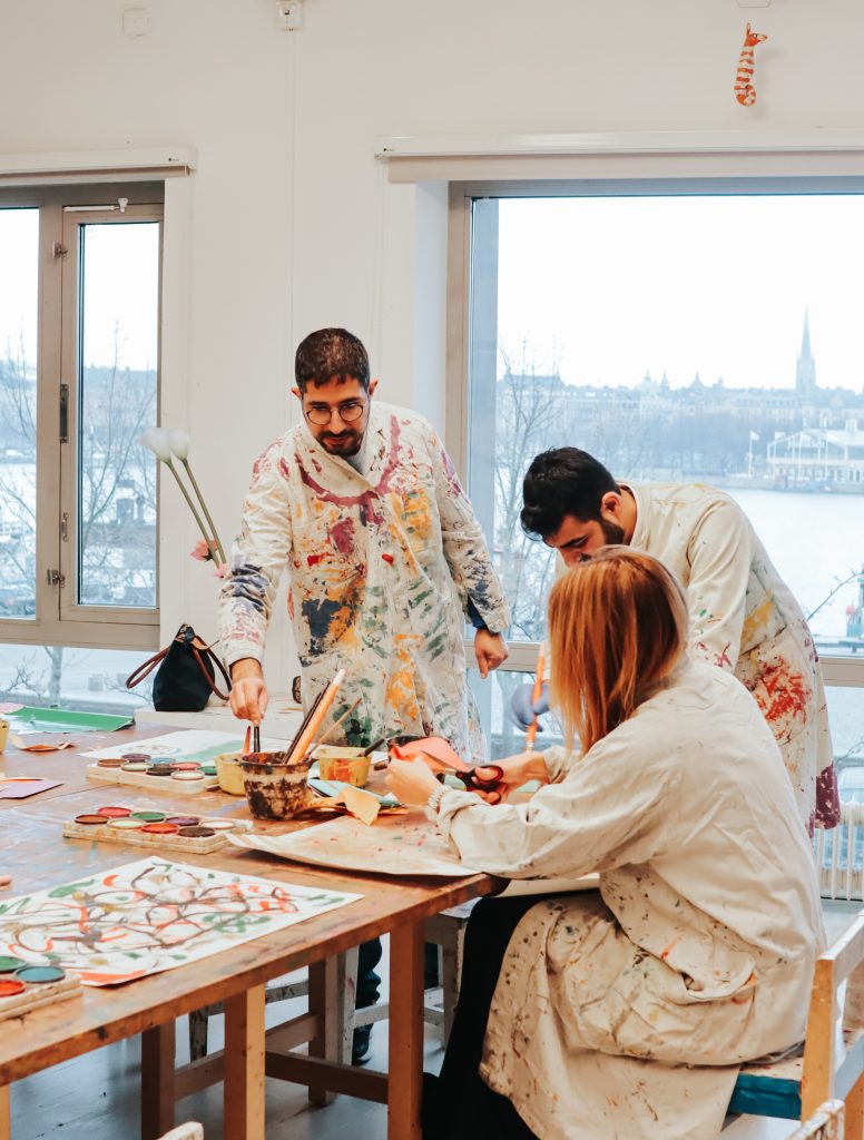 Mentor International in the studio at Moderna Museet