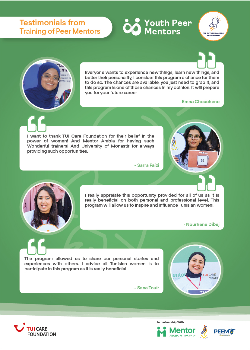 TUI Future Shapers- Youth Peer Mentoring for Impact Program - Testimonials