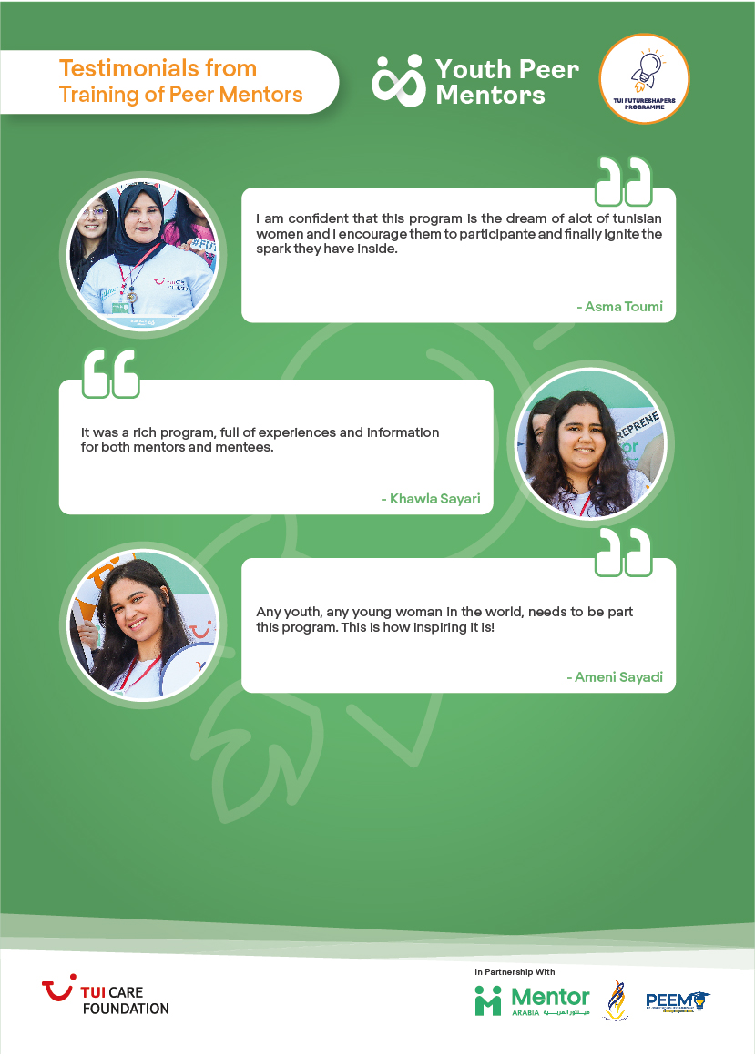 TUI Future Shapers- Youth Peer Mentoring for Impact Program - Testimonials